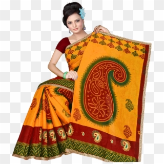 Our Special Cotton Bandhej Saree With Combination Of Clipart