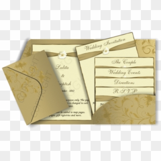 Free Png Download Gold Colour Wedding Invitation Card - Wedding Invitation Cards Pink Clipart