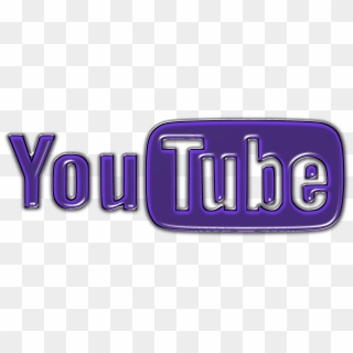 Violet And White Logo Of Youtube - Youtube Clipart