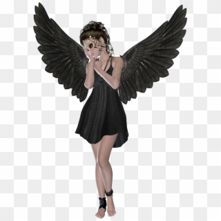 Beautiful Black 3d Angel - 3d Angel Png Clipart