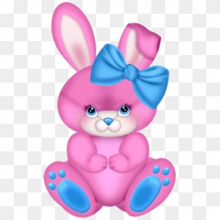 Free Png Pink Bunny With Pink Bow Png Images Transparent - Bunny Pink Clipart
