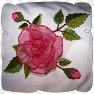 Embroidery Machine Rose Design Clipart
