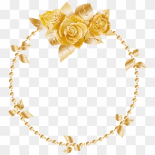 Rose Oses Wreath Gold Header Border Frame Decor Decorat Clipart