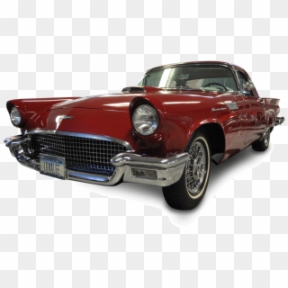 Classic Car Png - Red Thunderbird Transparent Background Clipart
