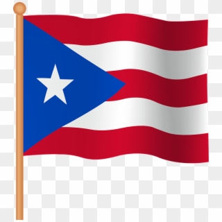 Puerto Rico, Flag, National, Caribbean - Cartoon Puerto Rican Flag Clipart
