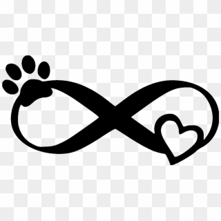 Love Dogs Infinity File Size - Infinity Paw Print Heart Clipart