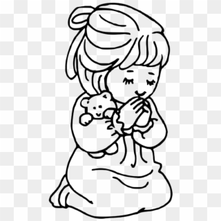 Picture Transparent Collection Of Children Praying - Pray Black And White Clip Art - Png Download