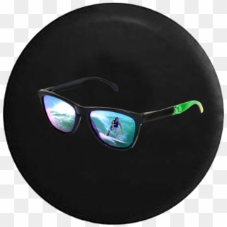 Ocean Wave Surfing Sunglasses Clipart