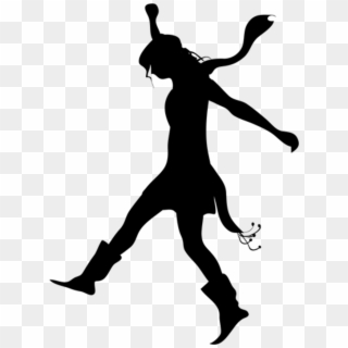 Ftestickers Girl Silhouette People Woman Jump - Silueta De Joven Saltando Png Clipart