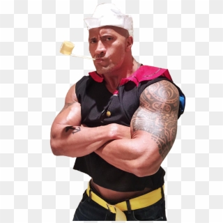 The Rock As Popeye - Rock Dressed As Popeye Clipart