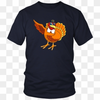 Cute Turkey With Pilgrim Hat Thanksgiving T-shirt - Merry Christmas To Police Clipart