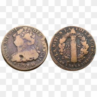 Louis Xvi Æ Double Sol 1793 France Coin - Kingdom Of France Coins Clipart