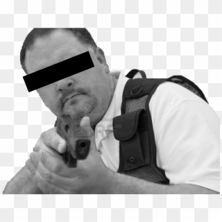 3540773 Portrait Of Security Guard In Bulletproof Vest - Gun Barrel Clipart