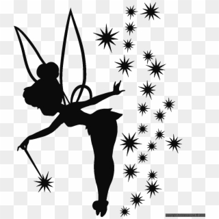 Getting This Behind My Ear - Tinkerbell Silhouette Png Clipart