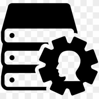 Books Stack With Cogwheel And Male Side View Image - Configuration File Icon Png Clipart