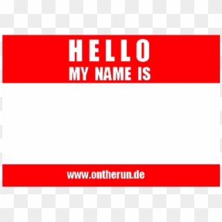 10 On The Run 'hello My Name Is' Stickers - Flag Clipart
