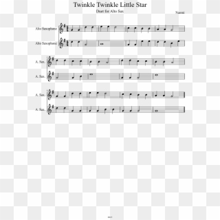 Twinkle Twinkle Little Star Sheet Music Composed By - Sheet Music Clipart