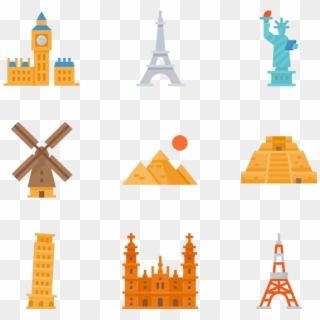 Landmarks - Flat Icon Paris Clipart