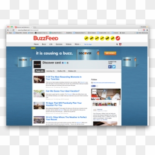 A Snapshot Of The Discover Brand Channel, Currently - Buzzfeed Clipart