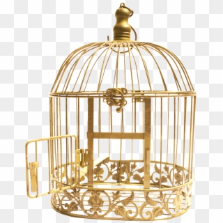 Golden Bird Cage - Gold Bird Cage Png Clipart