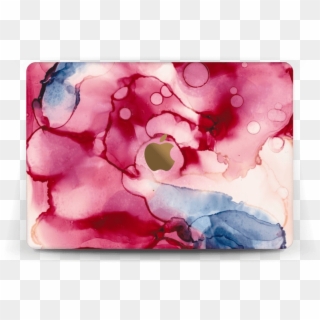 Pink Color Splash Skin Macbook 12” - Watercolor Paint Clipart