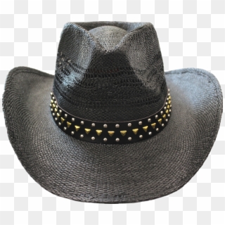Straw Hat - 3630j Black/stud - Cowboy Hat Clipart