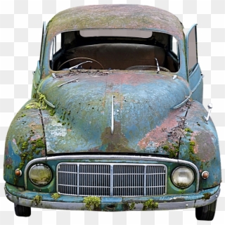 Auto, Old, Scrap, Moss, Broken, Wreck, Rusted, Oldtimer - Antique Car Clipart
