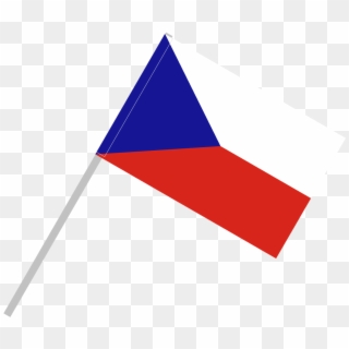 Flag With Flagpole Tunnel - Czech Republic Flag Png Clipart