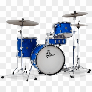New Finishes From Gretsch, Cymbal Prepack From Zildjian, - Gretsch Catalina Club Blue Satin Flame Clipart