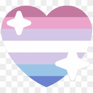Bigender Sparkle Heart Discord Emoji - Discord Asexual Heart Emot Clipart