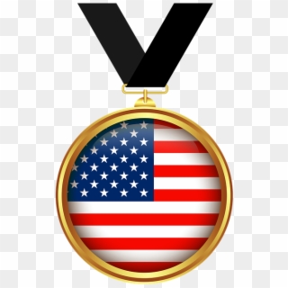 Medal, Gold, Tape, Transparent Background, Decoration - American Flag Speech Bubble Clipart