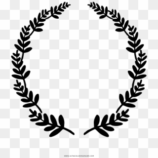 Laurel Wreath Coloring Page - Best At Everything Award Clipart