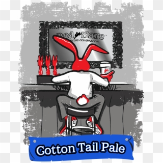 Cotton Tail Pale White W- Banner Clipart