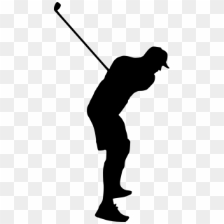 Free Download - Silhouette Of Golfer Transparent Clipart