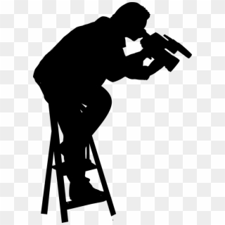 Silhouette Cameraman Job Working Actor Aiming - Silhouette Actor Clipart