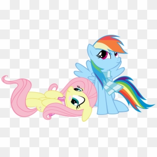 Fluttershy And Rainbow Dash By Muhmuhmuhimdead Fluttershy - Mlp Rainbow Dash And Fluttershy Png Clipart