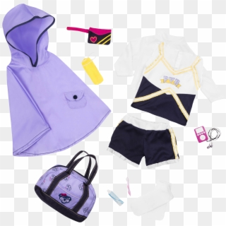 Cheerleader Camp Accessory Set For 18-inch Dolls - Hoodie Clipart