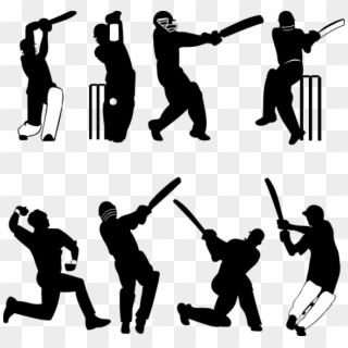 Crick Image - Cricket Bowling Action Black And White Png Clipart