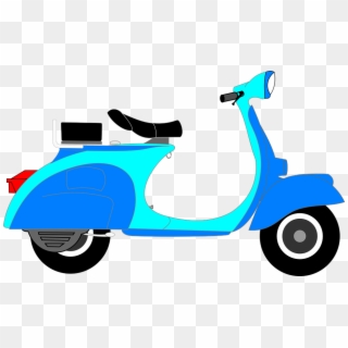 Scooter Blue Two - Two Wheeler Clipart Png Transparent Png