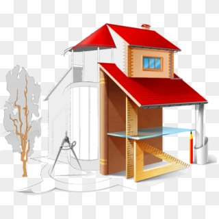 Remodeling - Free Vector House Clipart
