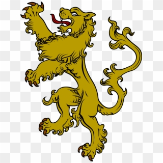 Heraldic Lion Crest Png - Gold Lion Coat Of Arms Clipart