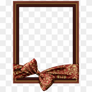 Brown Classic Transparent Png Frame With Bow Clipart