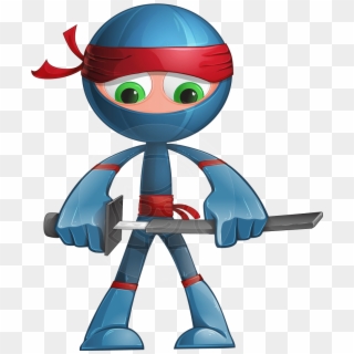 Sachi The Flexible Ninja Cool Simple Cartoon Characters Clipart