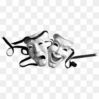 Pix For Sad And Happy Mask - Theatre Masks Clipart