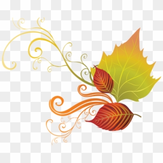 Autumn Leaves Clipart Corner Border - Transparent Background Free Thanksgiving Clip Art - Png Download