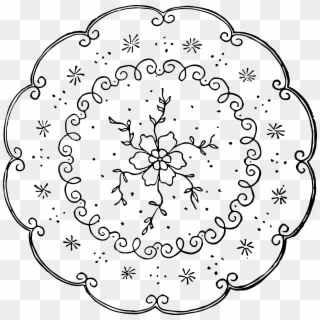 Png Download - Black And White Doily Clipart Transparent Png