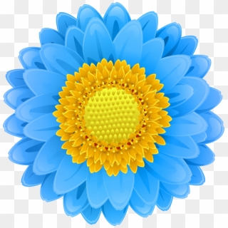 Blue Flower Clip Art Png Image - Orange Flowers Clipart Transparent Png