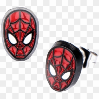 Spider Man Face Earrings - Spider-man Clipart