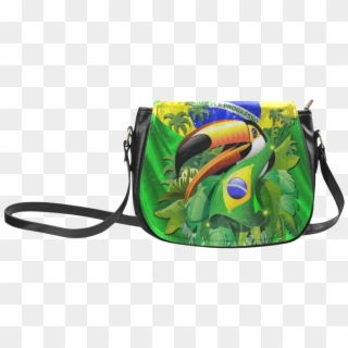 Brazil Flag With Toco Toucan Classic Saddle Bag/small - Trick R Treat Sam Purse Clipart
