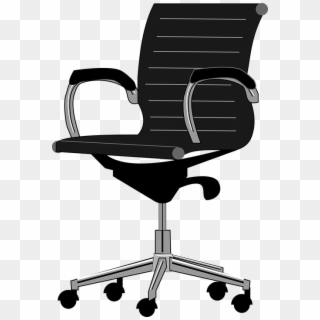 Black Office Chair - Office Chair Clipart - Png Download